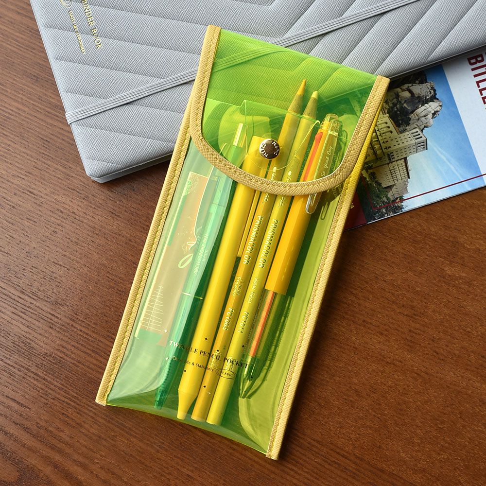 Twinkle Pencil Pocket (투명 펜슬 케이스) 대용량 필통 파우치 봉제필통 펜파우치 파우치 펜케이스 보관함